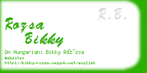 rozsa bikky business card